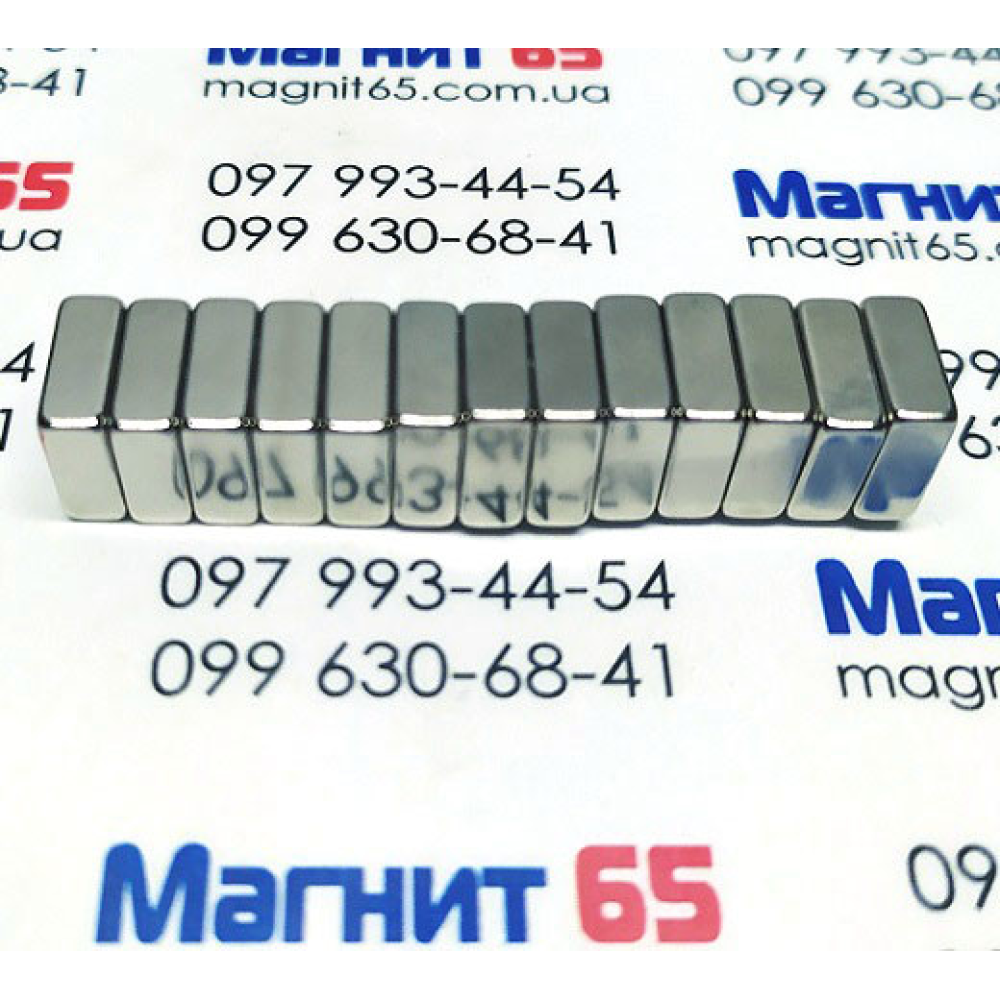 Неодимовий магніт квадрат 10*10*5 зчеплення 1.8 кг